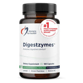 Designs for Health Digestzymes™ 180 Capsules - Digestive Enzymes With Betaine HCl Helps in Protein and Fat Digestion, Gas & Bloating Relief - Nature's Source Inc