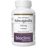Bioclinic Naturals Ashwagandha 600mg 60 Vegetarian Capsules - Nature's Source Inc