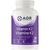 AOR Vitamin K2, 120mcg 60 Vegan Capsules - Nature's Source Inc