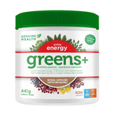 Genuine Health Greens+ ExtraEnergy Cappuccino 441g - Nature's Source Inc