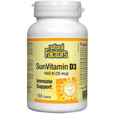 Natural Factors SunVitamin D3 1000 IU 180 Tablets