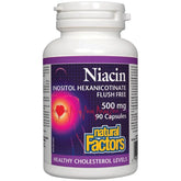 Natural Factors Niacin 500 mg 90 Capsules