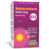 Natural Factors B12 Methylcobalamin 5000 mcg 60st