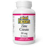Natural Factors Zinc Citrate 50 mg 90t
