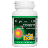 Natural Factors Peppermint Oil 60 Enteric-Coated Softgels