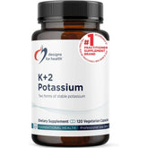 Designs for Health K+2 Potassium 300mg 120 Veg Capsules - Nature's Source Inc