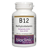 Bioclinic Naturals B12 Methylcobalamin 1000 mcg, 60 Sublingual Tablets - Nature's Source Inc