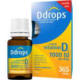 Ddrops 1000IU Liquid Vitamin D3 365 Drops