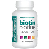 Prairie Naturals Biotin 5000mcg, 60 Vegetable Capsules