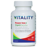 Vitality Power Iron + Organic Spirulina 60 Capsules