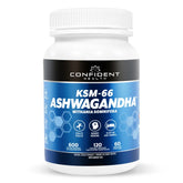 Confident Health KSM-66 Ashwagandha 120 Vegetarian Capsules