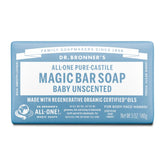 Dr. Bronner's Pure Castille Baby Bar Soap Mild Unscented 140g