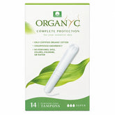 Organyc 100% Organic Cotton Tampons with Applicator (Super Heavy Flow) - 14 Pieces