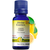 Divine Essence Organic Lemon Essential Oil - 15ml