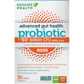 Genuine Health Advanced Gut Health Probiotic Mood 50 Billion CFU 30 Veggie Caps - Nature's Source Inc