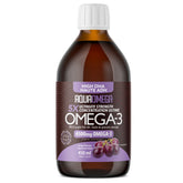 AquaOmega Omega - 3 5X Ultimate Strength DHA 4500mg Grape 450ml - Promotes Early - Stage Brain Development In Fetus And Young Children, Provides Potent DHA Content For Holistic Wellness, Improves Overall Brain Health - Nature's Source Inc