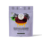 Beekeeper's Propolis Soothing Lozenges Elderberry 50g - Natural Cough Drops Promotes Immune Support with Vitamin D, Zinc - Nature's Source Inc