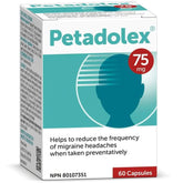 Pascoe Petadolex 75mg, 60 Capsules - Relief From Migraine Headache, Patented Butterbur Root Extract, Provides Relief From Allergies, Standardized Herbal Supplement - Nature's Source Inc