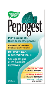 Nature's Way Pepogest Peppermint Oil (Digestion Health) - 60 Softgels - Nature's Source Inc