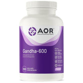 AOR Gandha - 600, 120 Capsules - Ashwagandha Extract for Stress Relief, Support immune system, Energy and Vitality, Enhances Physical Endurance for Men and Women - Nature's Source Inc