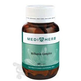 MediHerb Withania Complex 60 Tablets - Herbal Medicine Supports Cognitive Function, Reduces Mental Fatigue in Psychological Stress - Nature's Source Inc