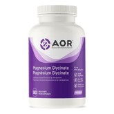 AOR Magnesium Glycinate 90 Vegan Capsules - Supports Muscle Function & Energy Metabolism, Calms Stress and Mood, Plays Key Role in Cardio Health and Nerve Function - Nature's Source Inc
