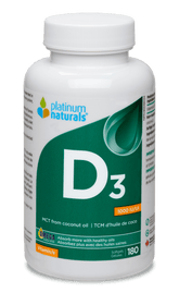 Platinum Naturals Vitamin D3 180 caps - Nature's Source Inc