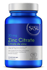 Sisu Zinc Citrate 30mg - 90 Capsules - Nature's Source Inc