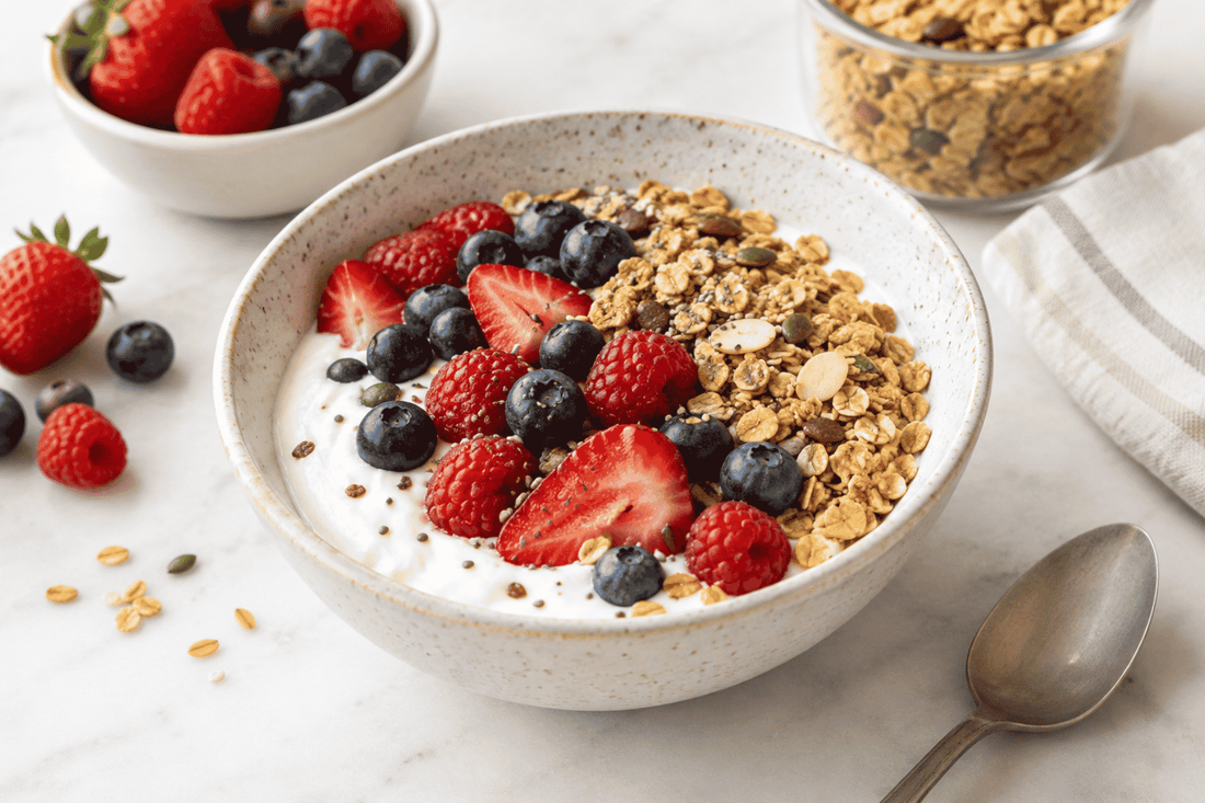 Gut Friendly Yogurt and Berry Bowl
