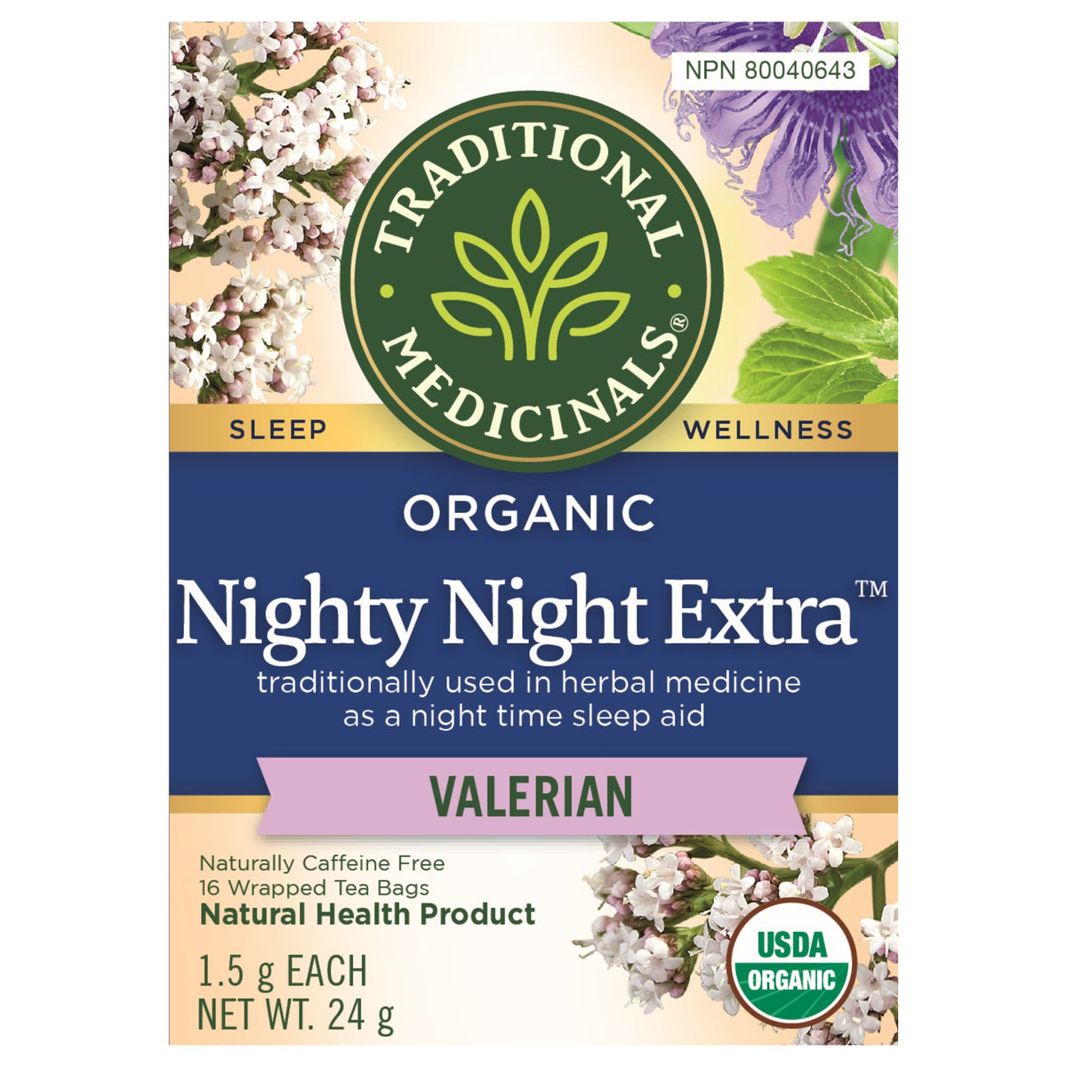 Traditional Medicinals Organic Nighty Night Extra Tea 16 Count