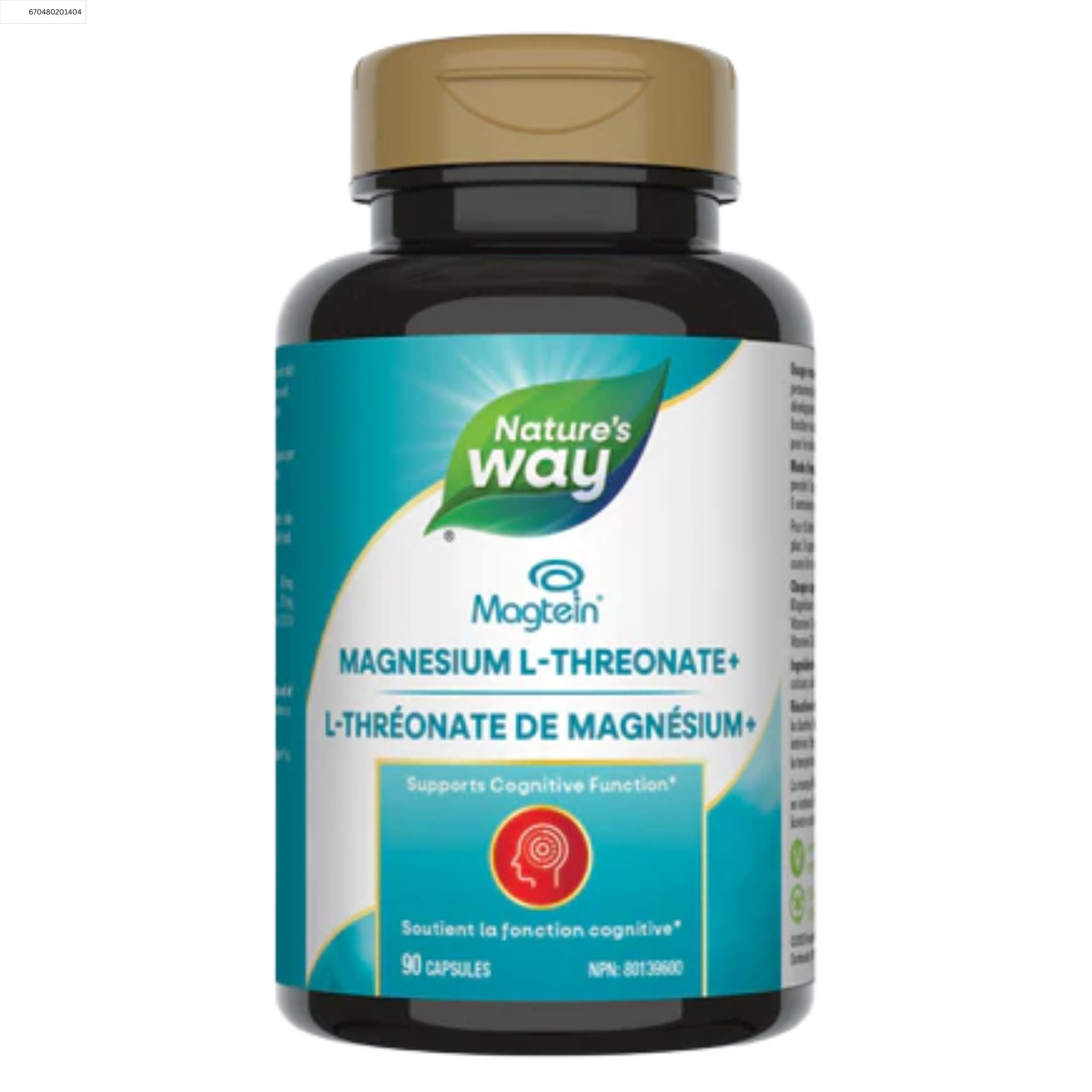 Nature's Way Magnesium L - Threonate Plus 90 Capsules - Nature's Source Inc