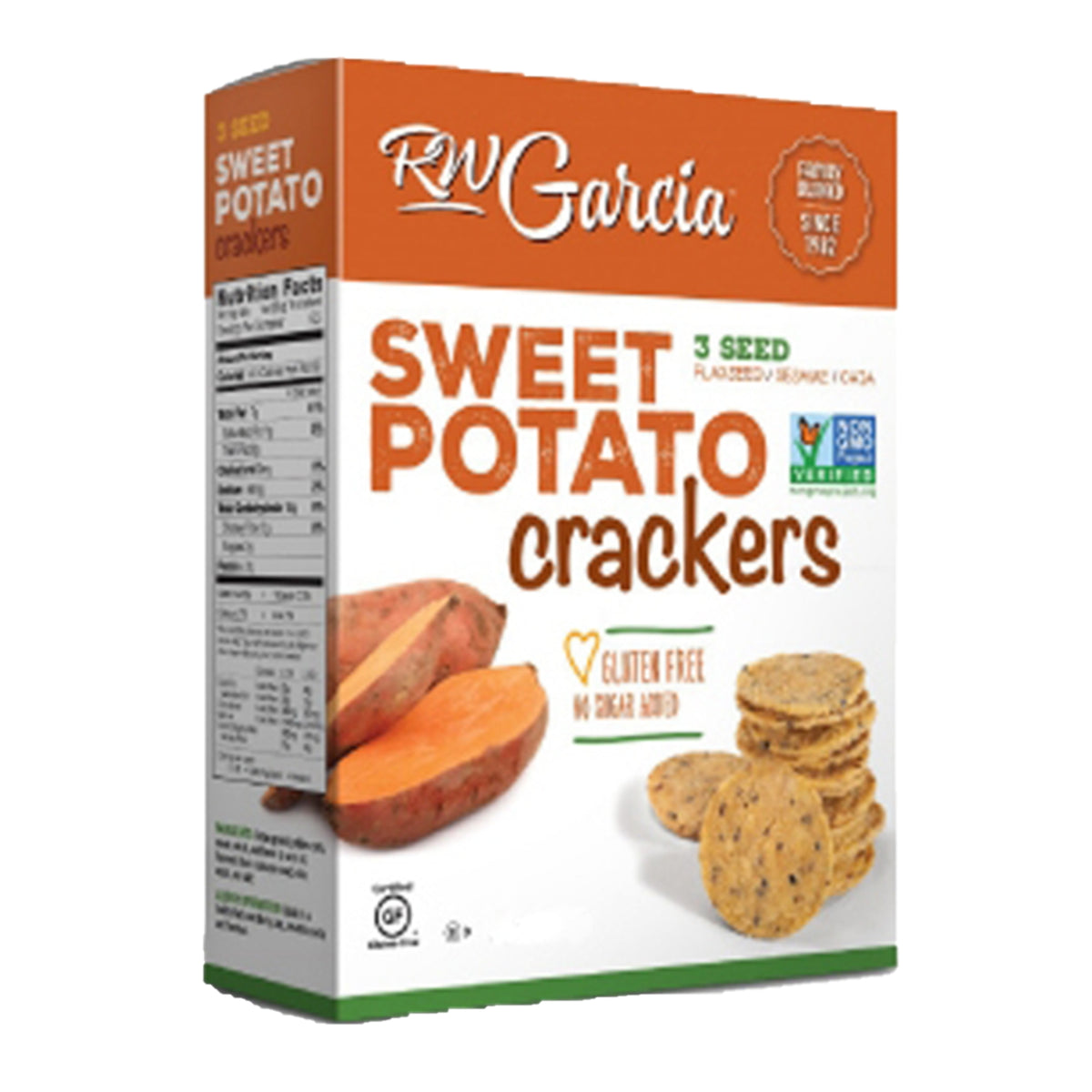 RW Garcia Crackers Sweet Potato 180g - Nature's Source Inc