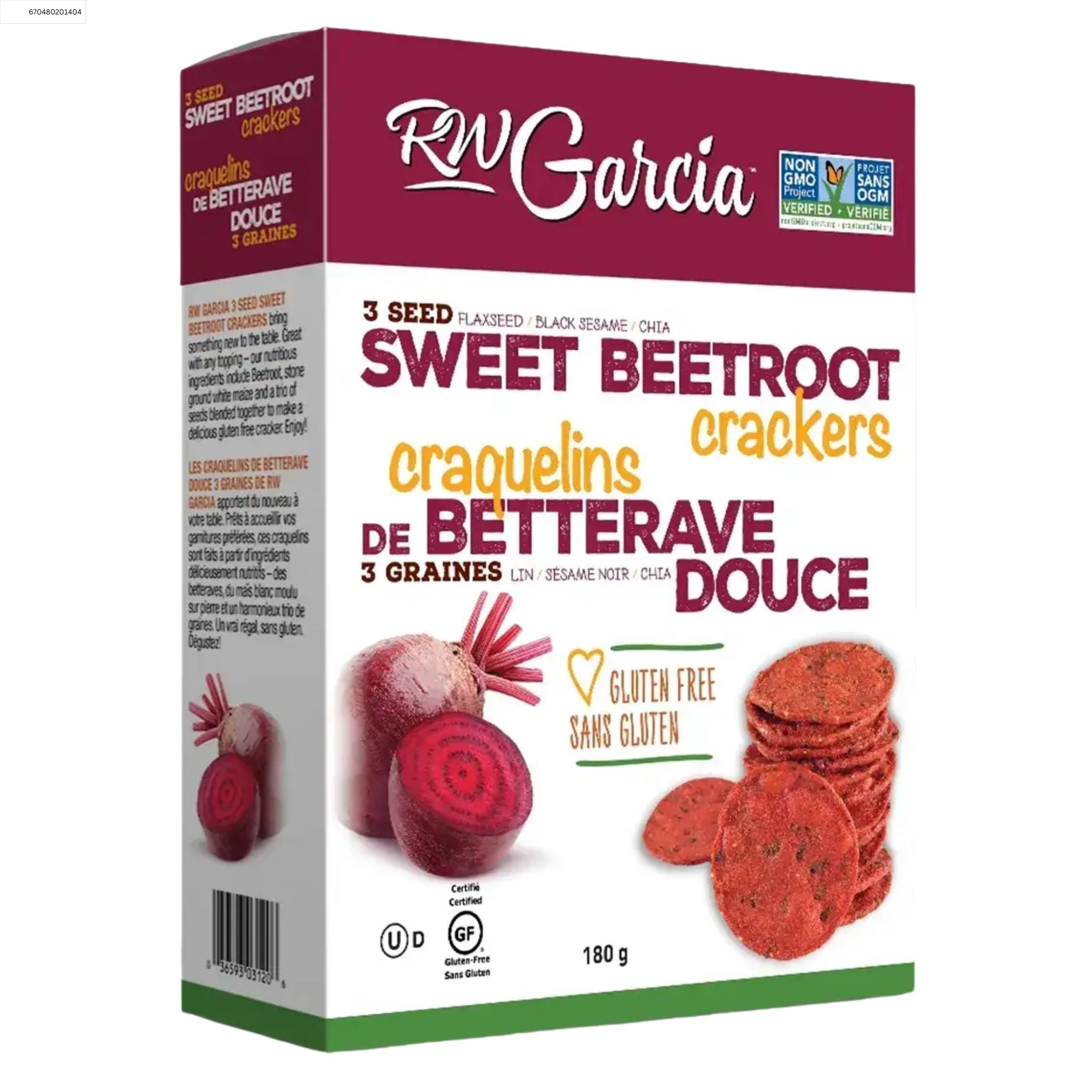 RW Garcia Crackers Beet 180g - Nature's Source Inc