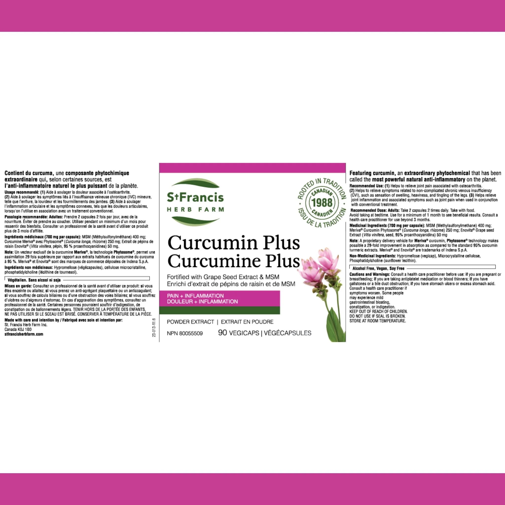 St. Francis Herb Curcumin Plus, 90 Capsules - Nature's Source Inc