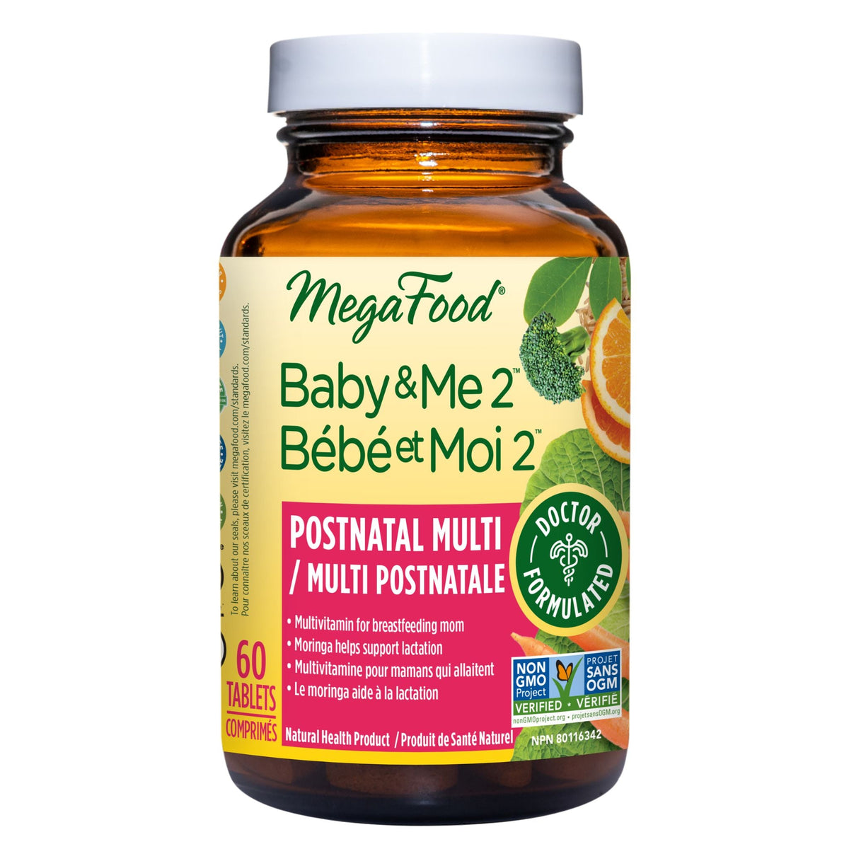 MegaFood Baby & Me 2 Postnatal Multi 60 Tablets - Nature's Source Inc