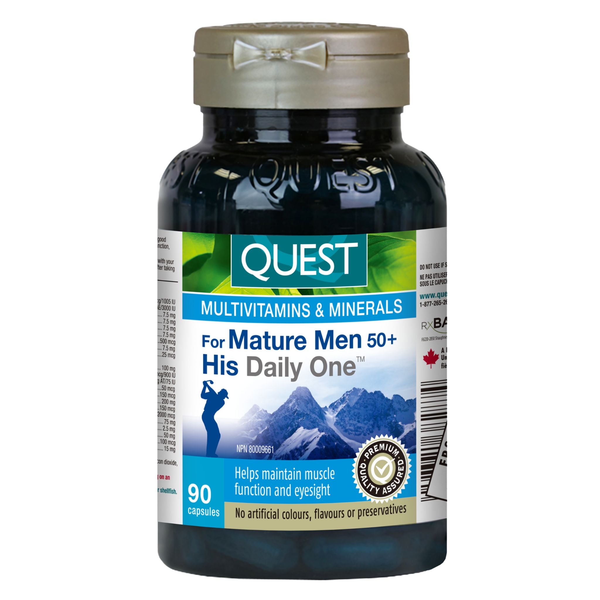 Quest For Mature Men 50+ His Daily One 90 Capsules - Nature's Source Inc