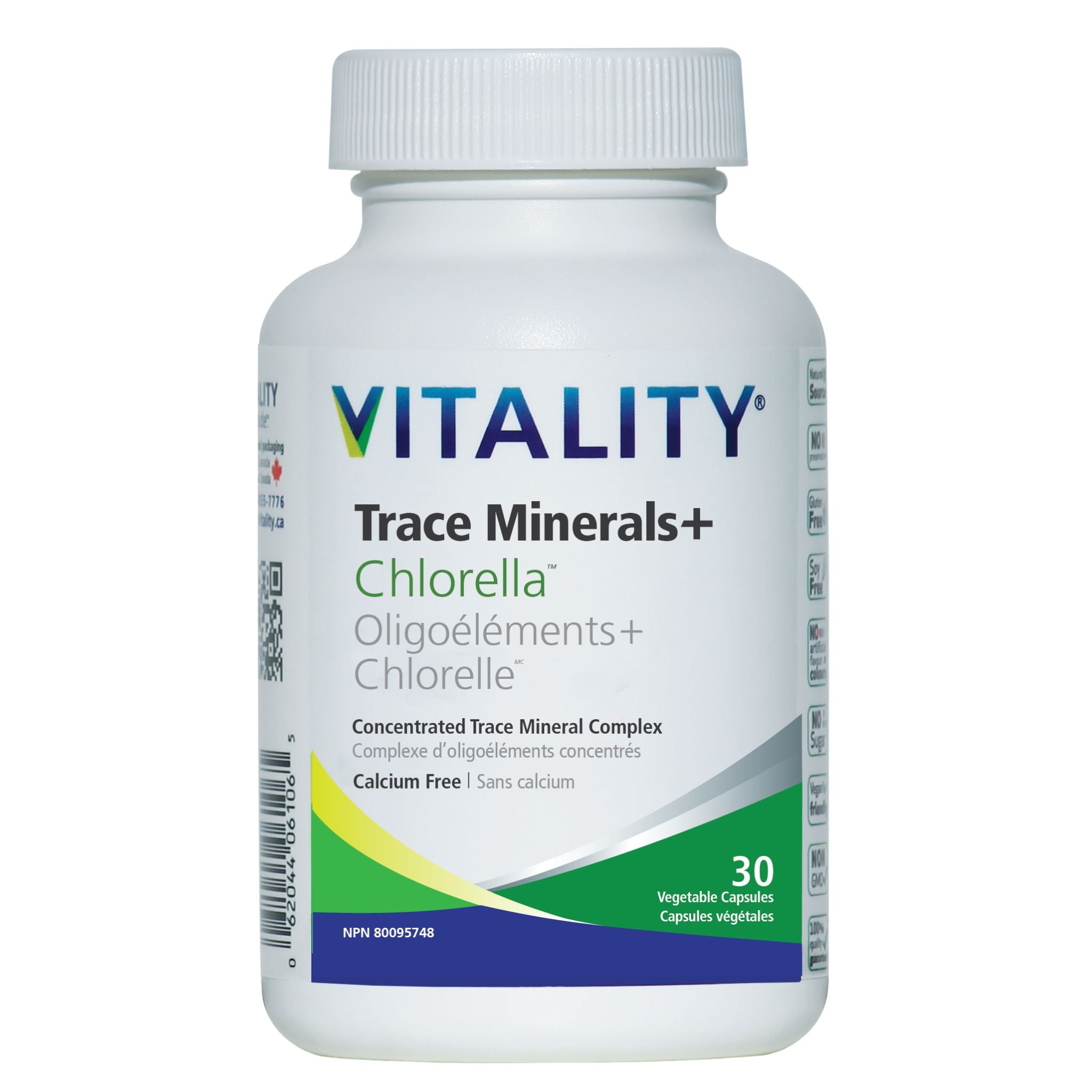 Vitality Trace Minerals + Organic Chlorella 30 Tablets - Nature's Source Inc