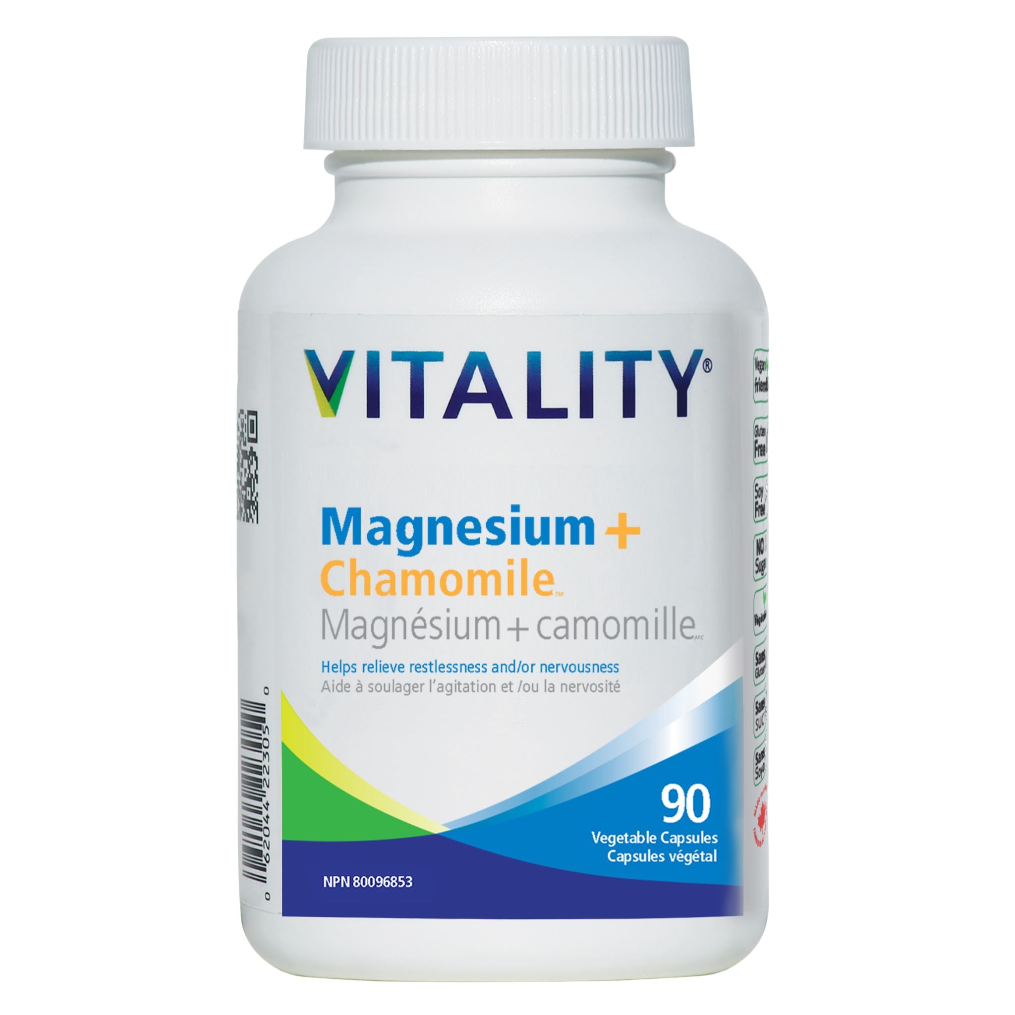 Vitality Magnesium + Chamomile 90 Tablets - Nature's Source Inc