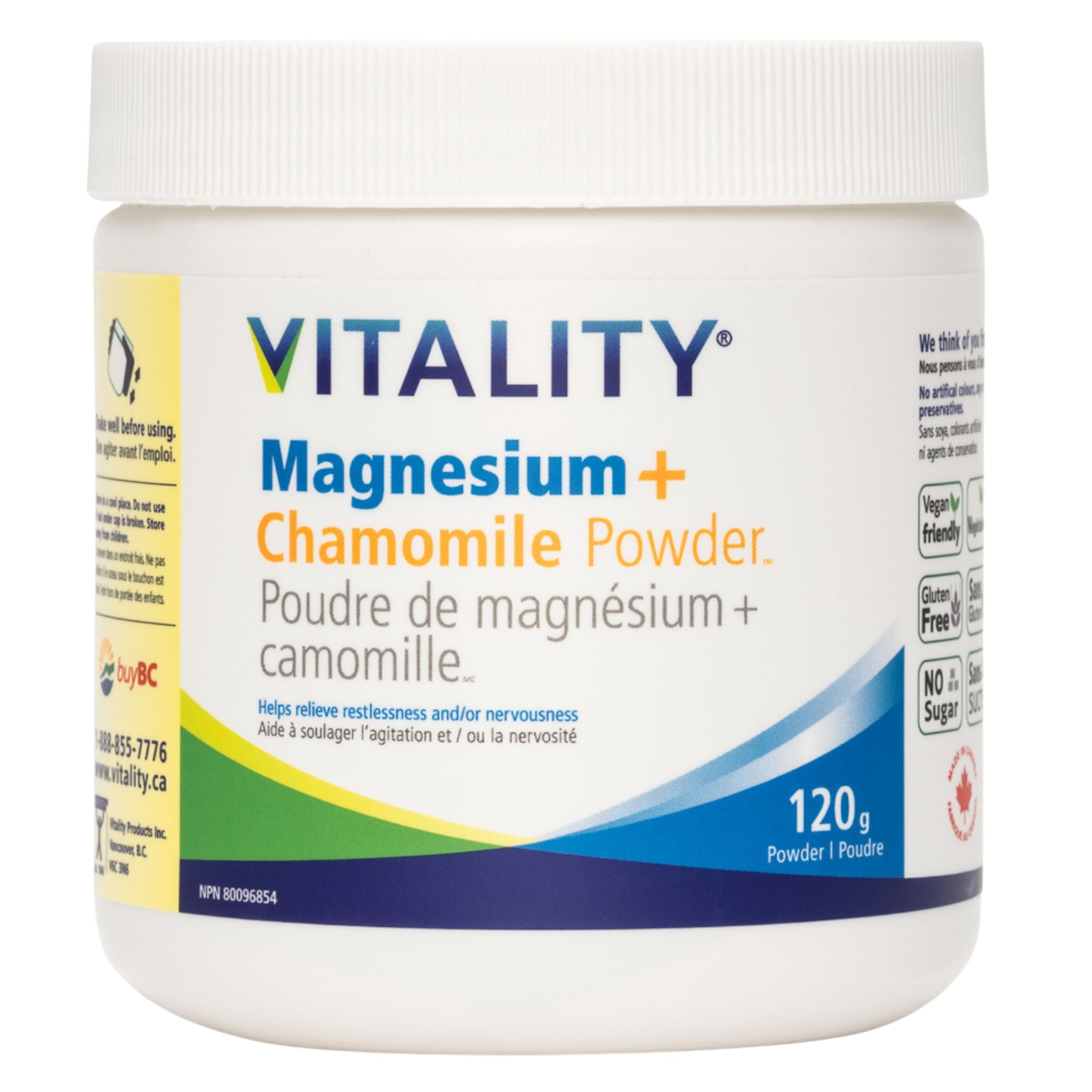 Vitality Magnesium + Chamomile 120g - Nature's Source Inc