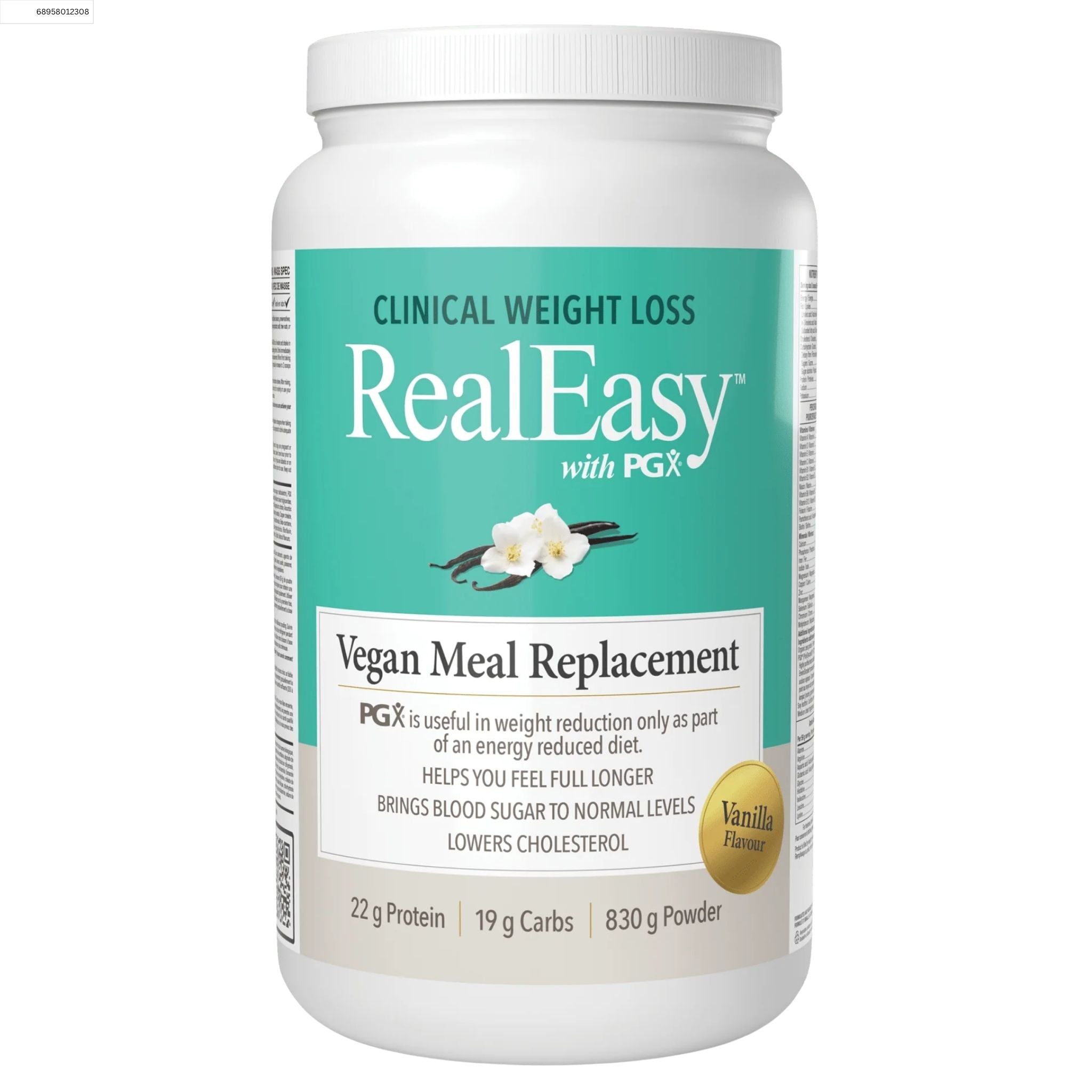 Natural Factors RealEasy Vegan Meal Replacement Vanilla 830g - Nature's Source Inc