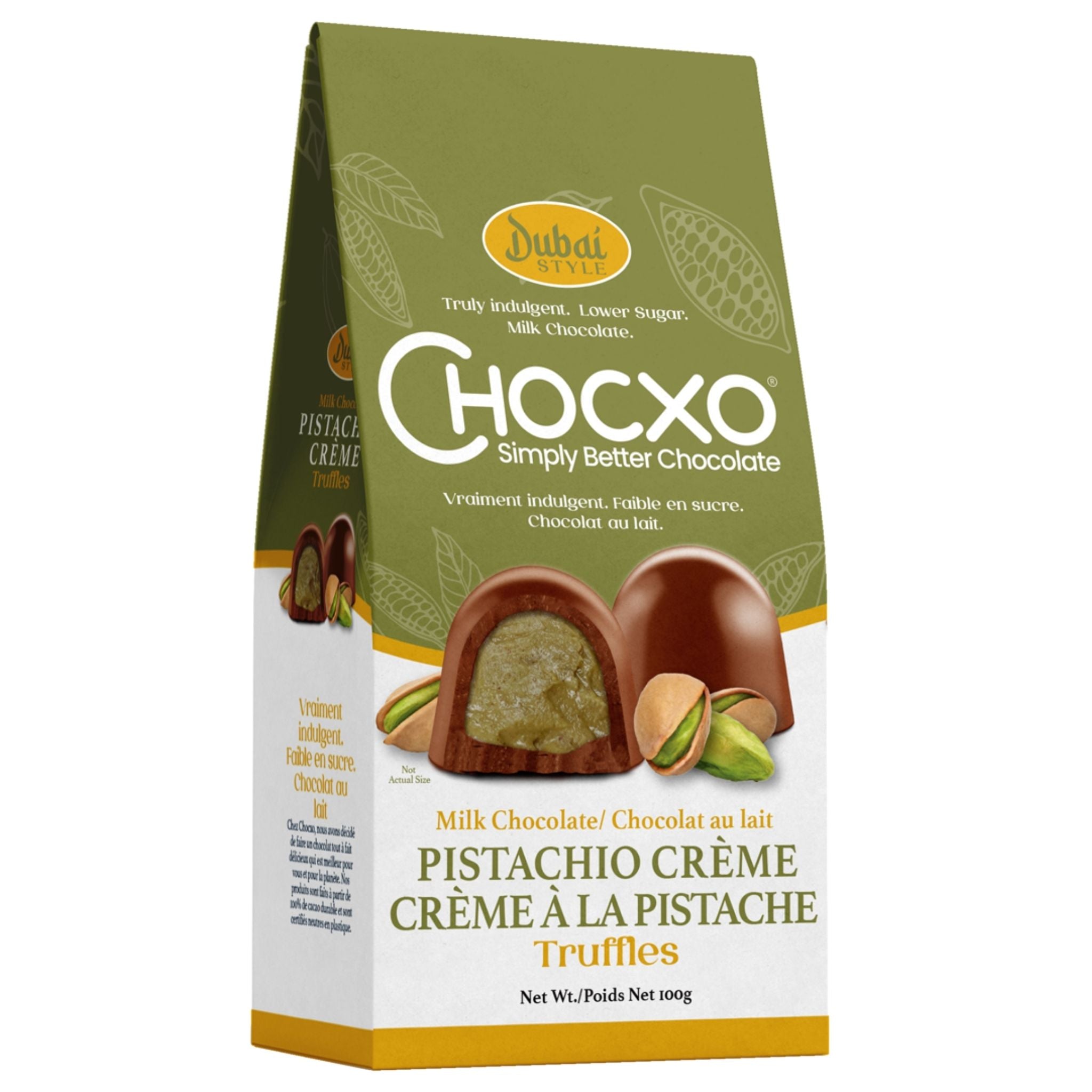 Chocxo Dubai Style Pistachio Creme Truffle 100g - Nature's Source Inc