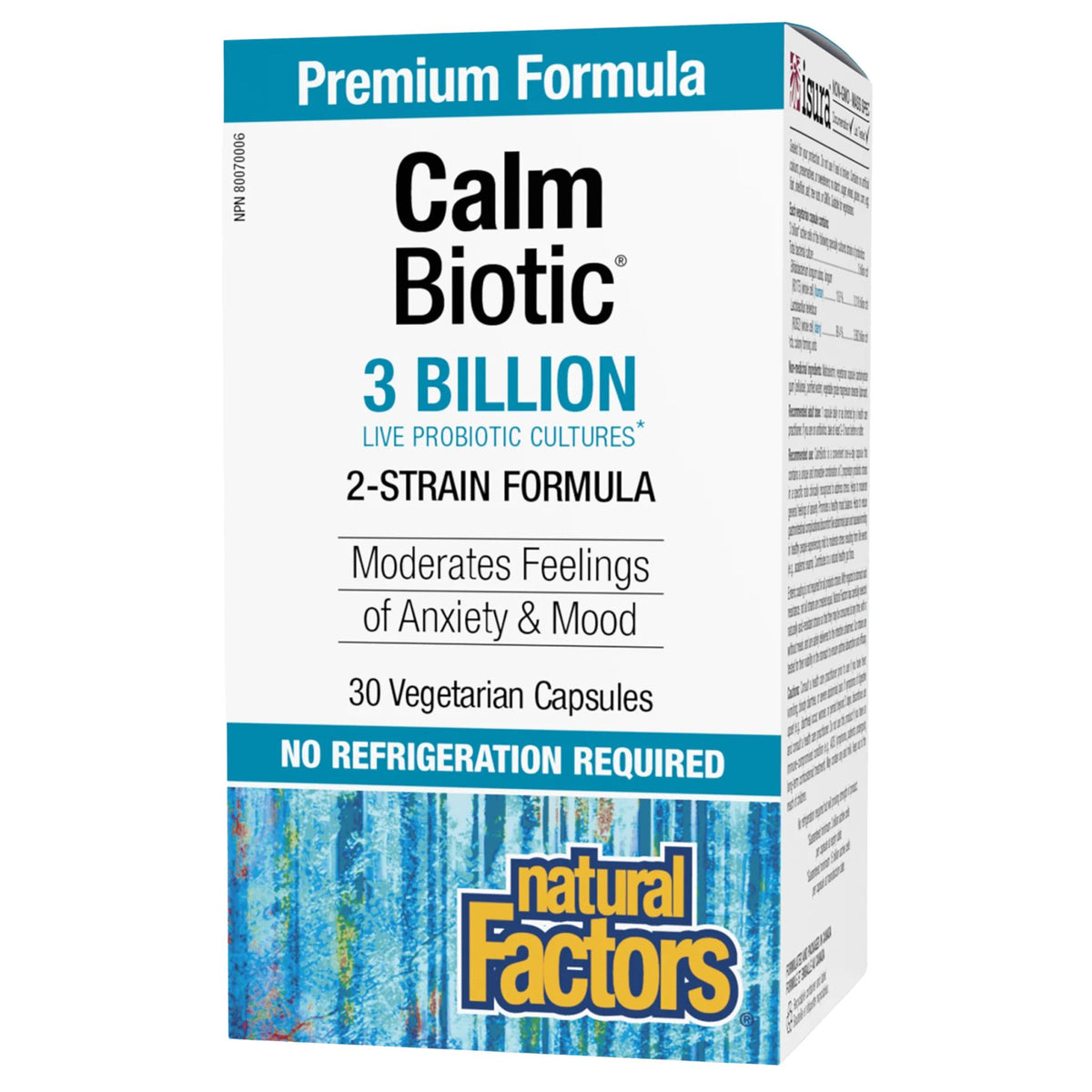 Natural Factors Calm Biotic 30 Vegetarian Capsules - Nature's Source Inc