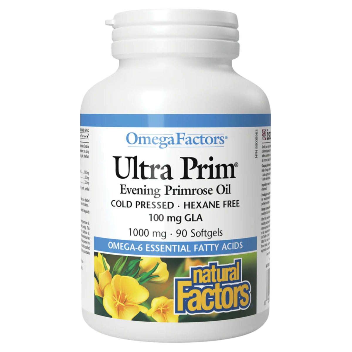 Natural Factors Ultra Prim Evening PrimRose Oil 1000 mg 90 Softgels - Nature's Source Inc