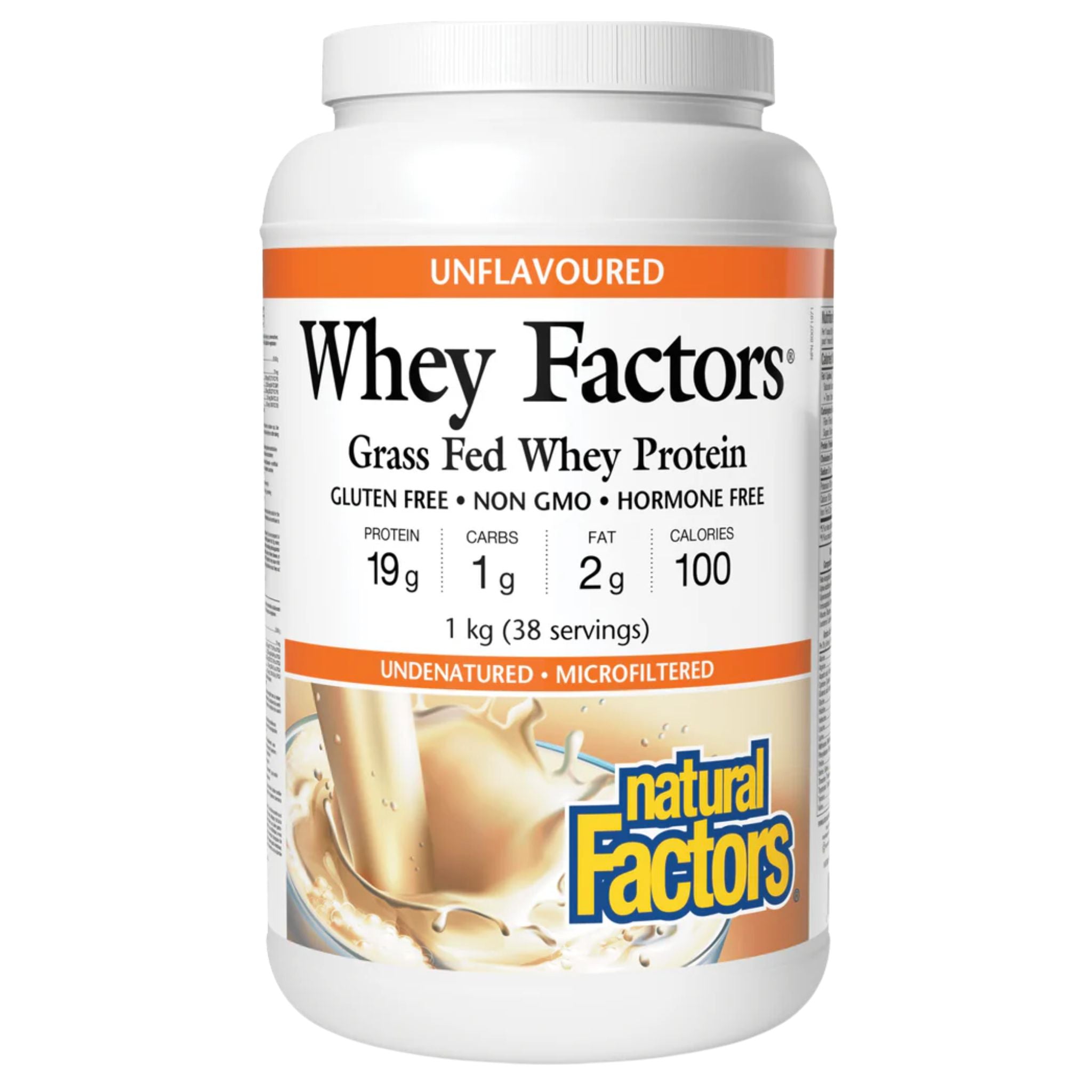 Natural Factors Whey Protein Unflavoured 1kg - Nature's Source Inc