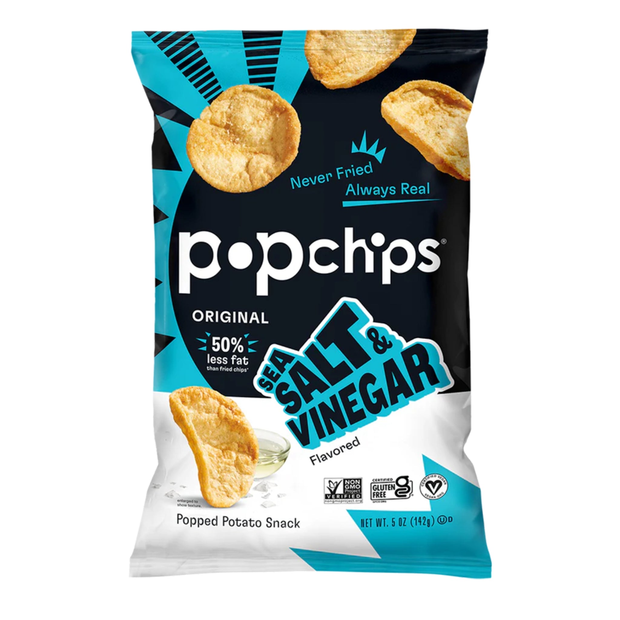 Popchips Potato Chips Sea Salt & Vinegar 142g - Nature's Source Inc