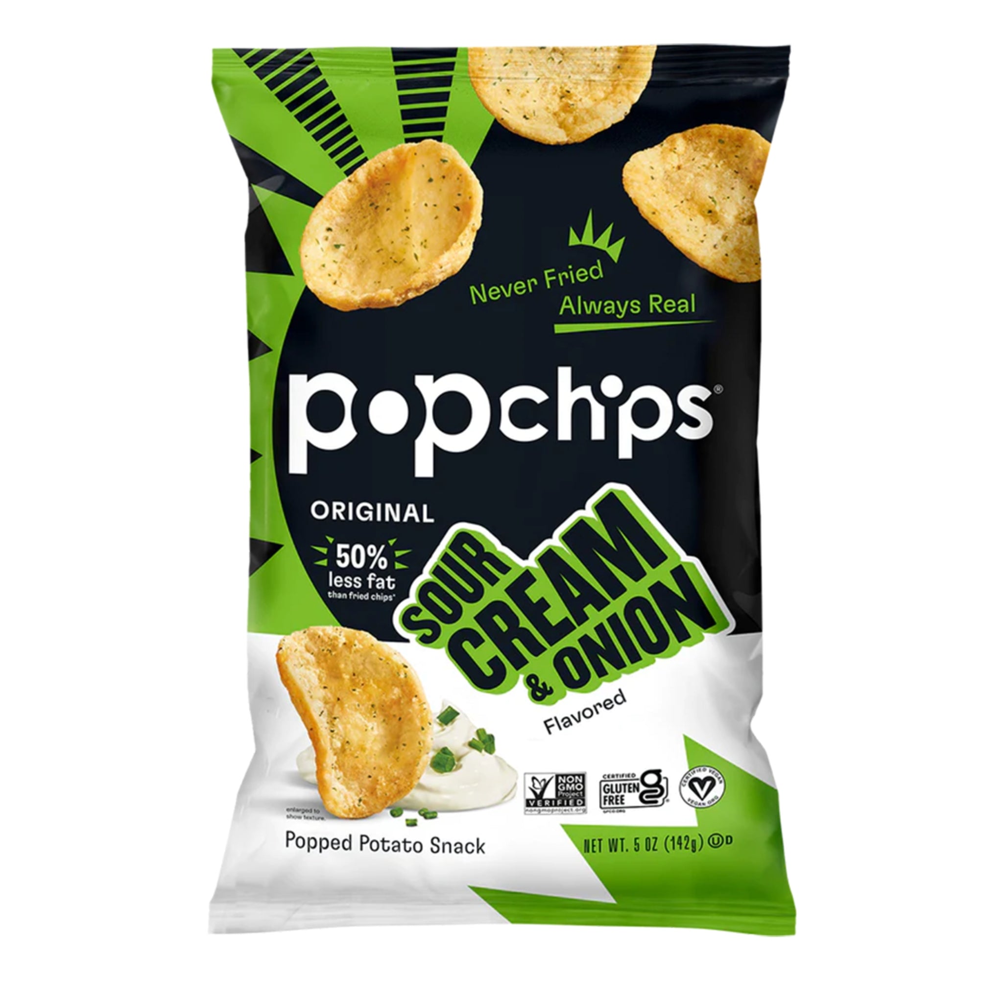 Popchips Potato Chips Sour Cream & Onion 142g - Nature's Source Inc