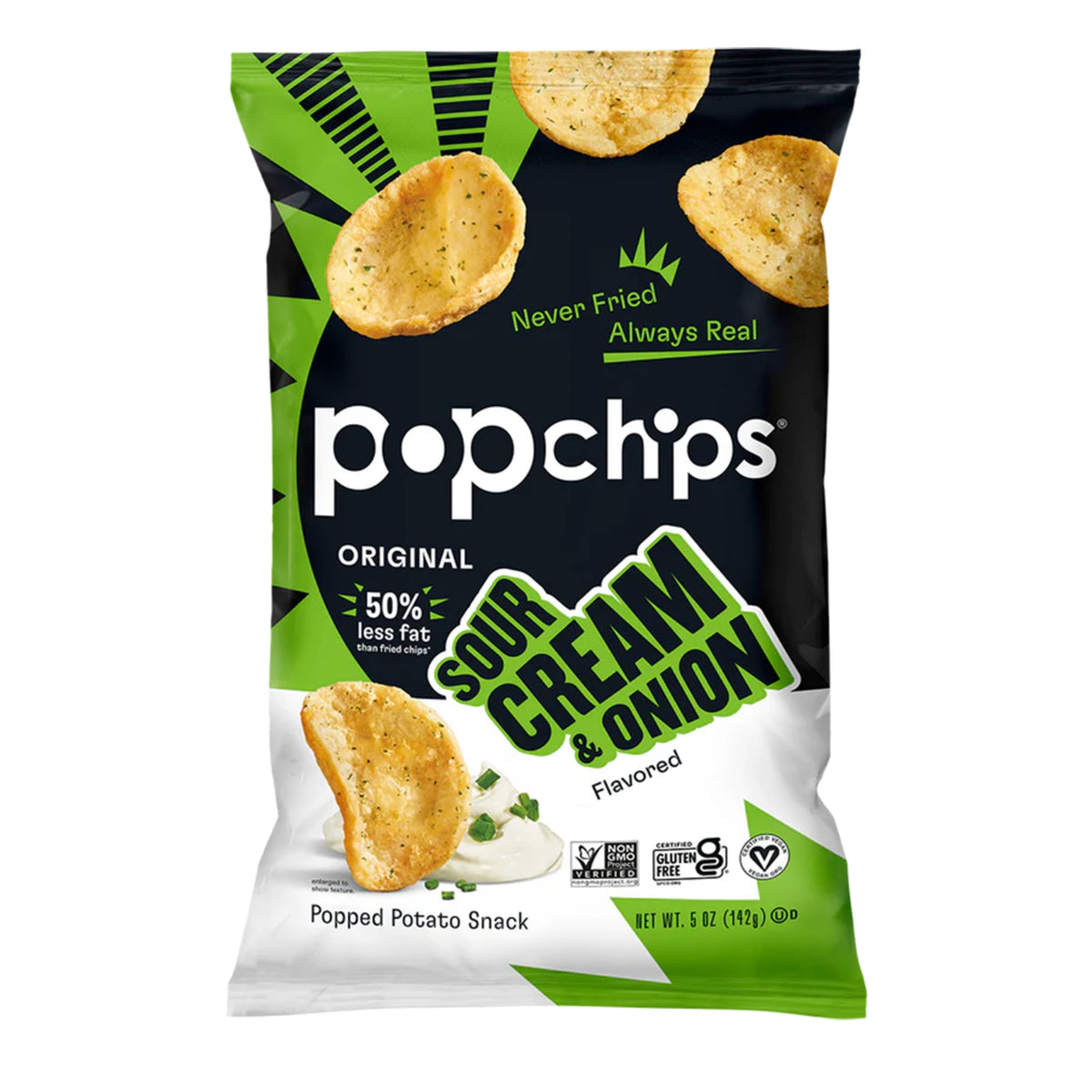 Popchips Potato Chips Sour Cream & Onion 142g - Nature's Source Inc