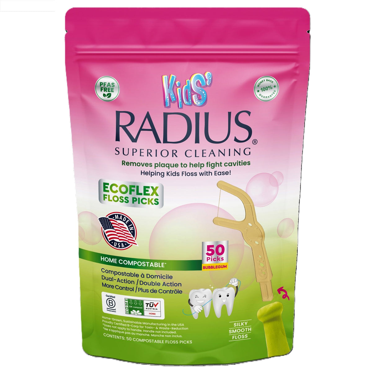 Radius Corporation EcoFlex Kids Floss Pick 50 Count - Nature's Source Inc