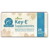 Carlson All - Natural Key E Vitamin E Suppositories 24 Soothing Inserts - Nature's Source Inc