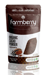 Farmberry Organic Cacao Powder 454g - Simple, Clean, Superfoods, Antioxidants Rich, High in Fiber and Minerals, Plant-based, Made From Nature's Goodness